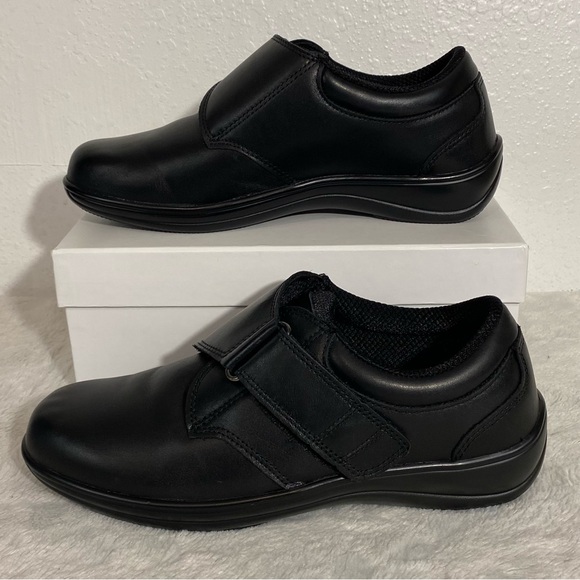 Orthofeet Arcadia Black Leather Comfort Shoes Women’s Size 8.5 Medium - Picture 2 of 11